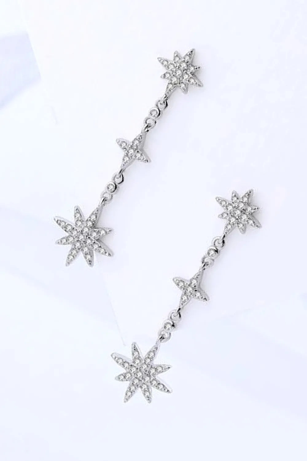 Cubic Zirconia Star Drop Earring