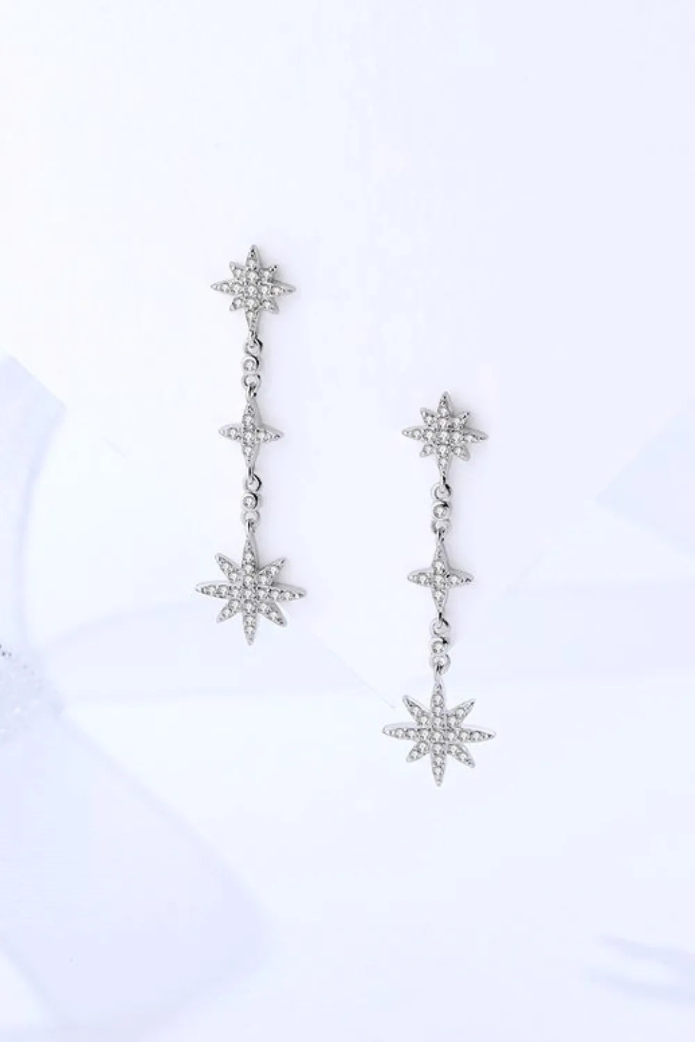 Cubic Zirconia Star Drop Earring