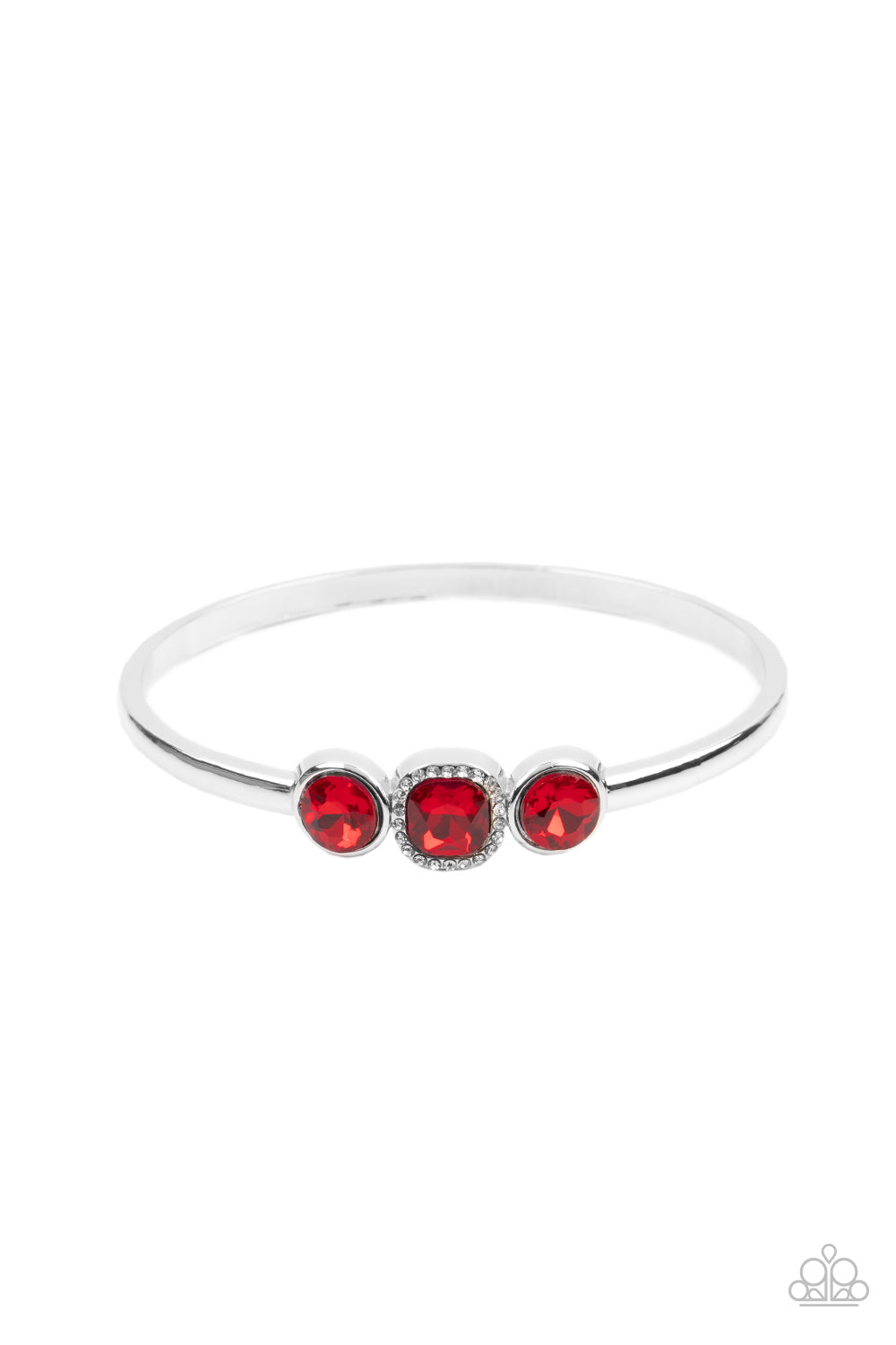 Red Stone Silver Bracelet