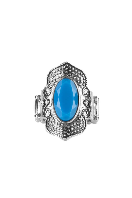 Silver Ring with Blue Stone