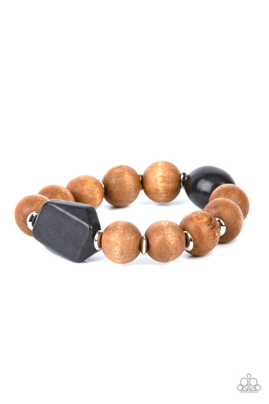 Black Stone wooden bracelet