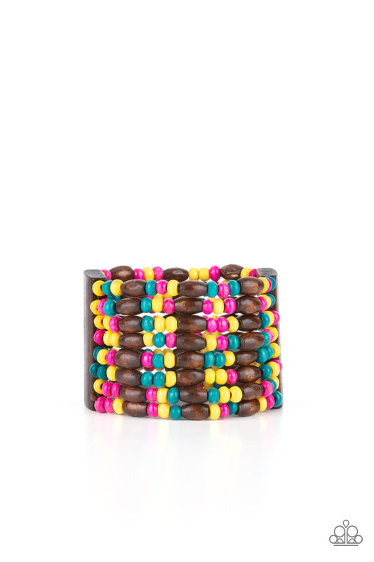 Multicolored Wooden Bracelet