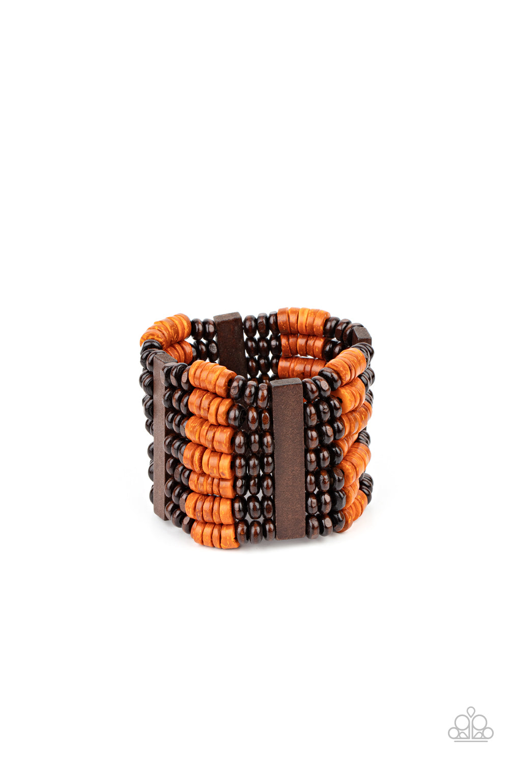 Orange Wooden Bracelet