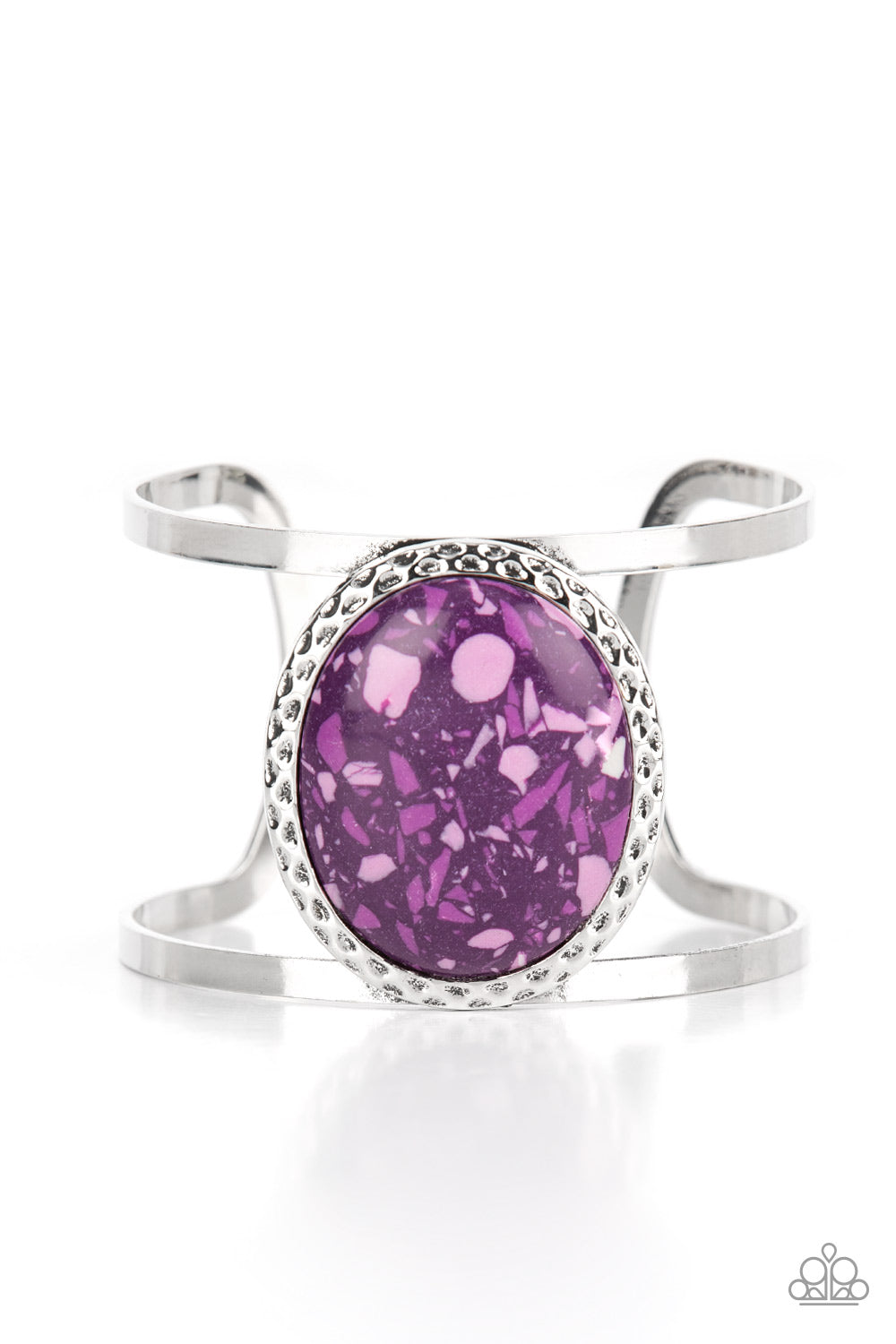 Purple Stone Cuff Bracelet