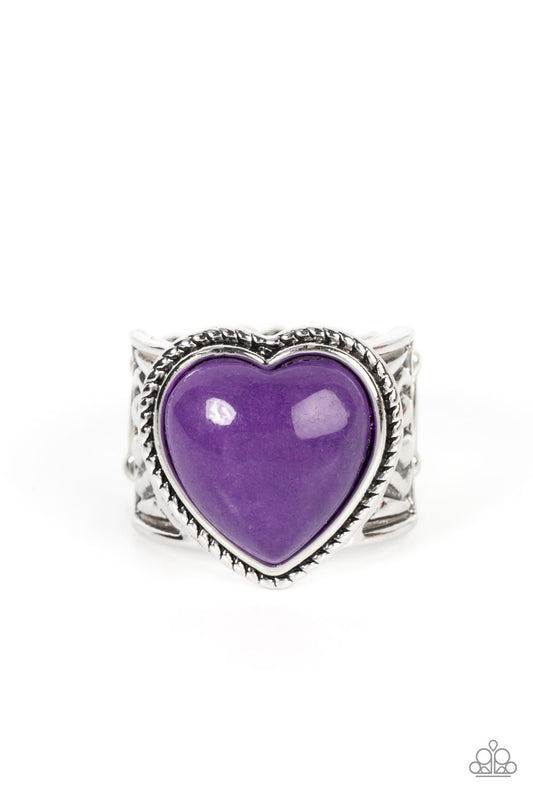 Silver Ring with Purple Stone