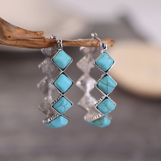 Turquoise Hoop Earrings