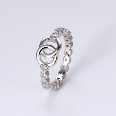 925 Sterling Silver Zircon Ring